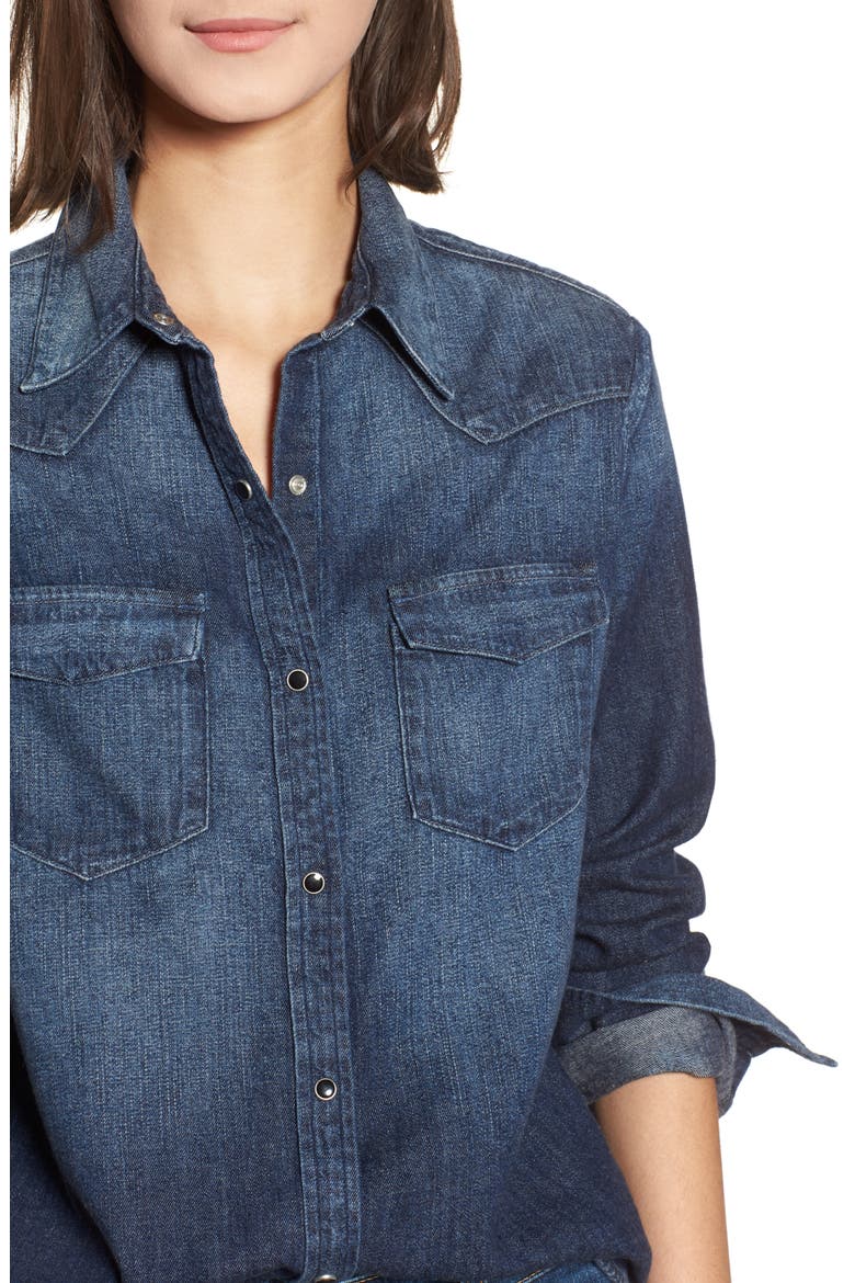 Deanna Denim Shirt, Alternate, color, TIMELESS