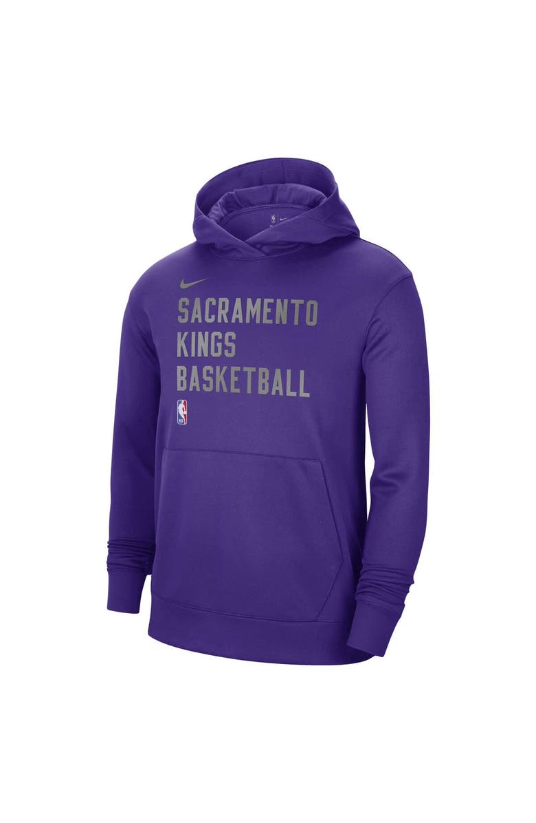 Nike Unisex Nike Purple Sacramento Kings 2023/24 Performance Spotlight On-Court Practice Pullover Hoodie, Alternate, color, Purple