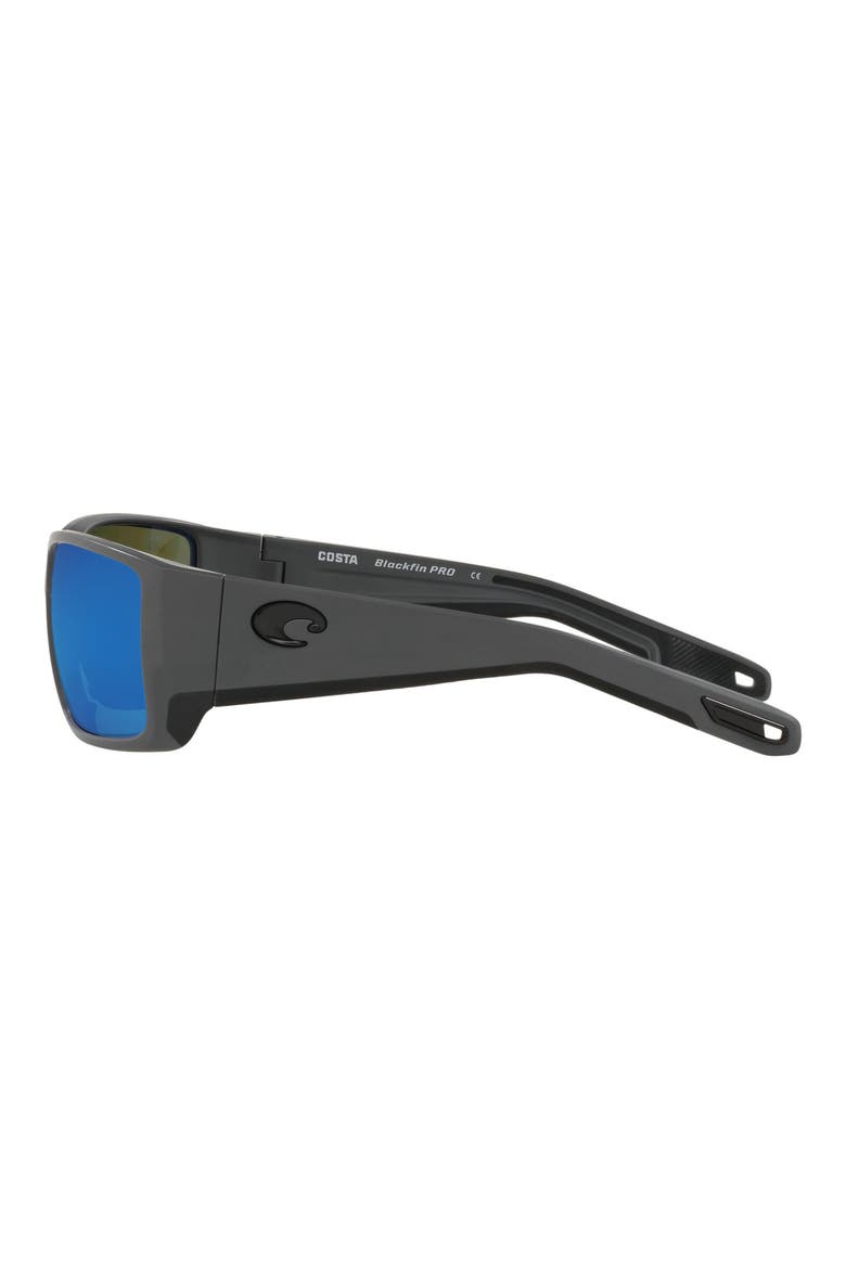 60mm Polarized Rectangular Sunglasses, Alternate, color, GREY BLUE