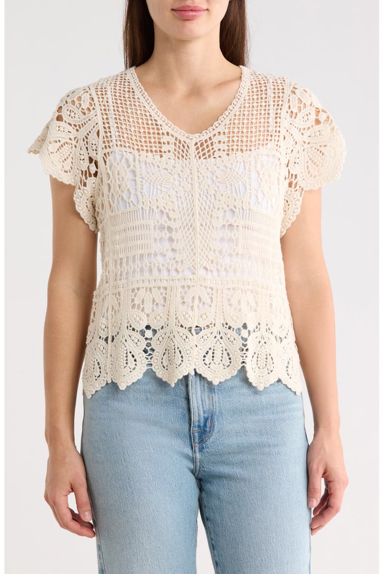 Crochet Top, Main, color, NATURAL