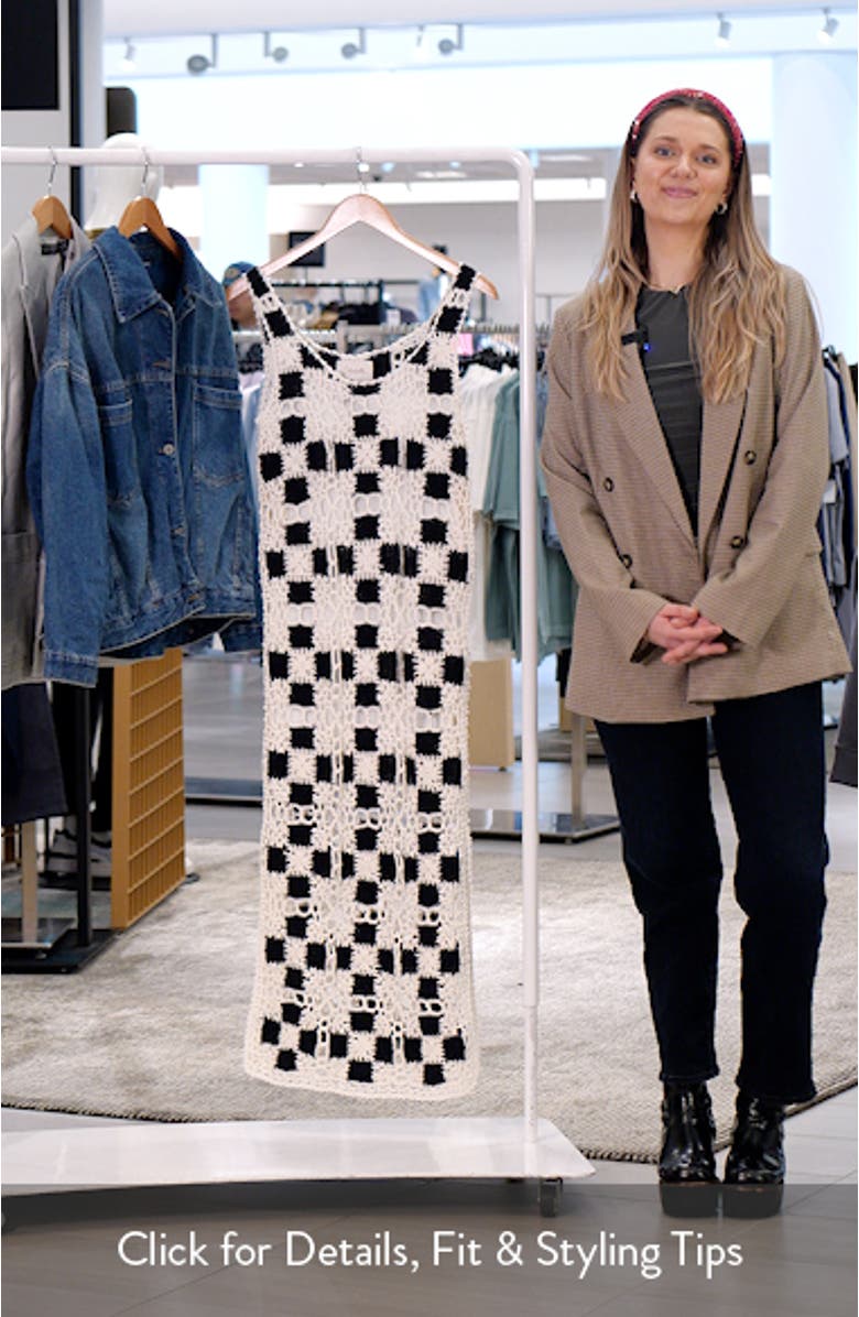 Lily Sleeveless Crochet Midi Dress, sales video thumbnail