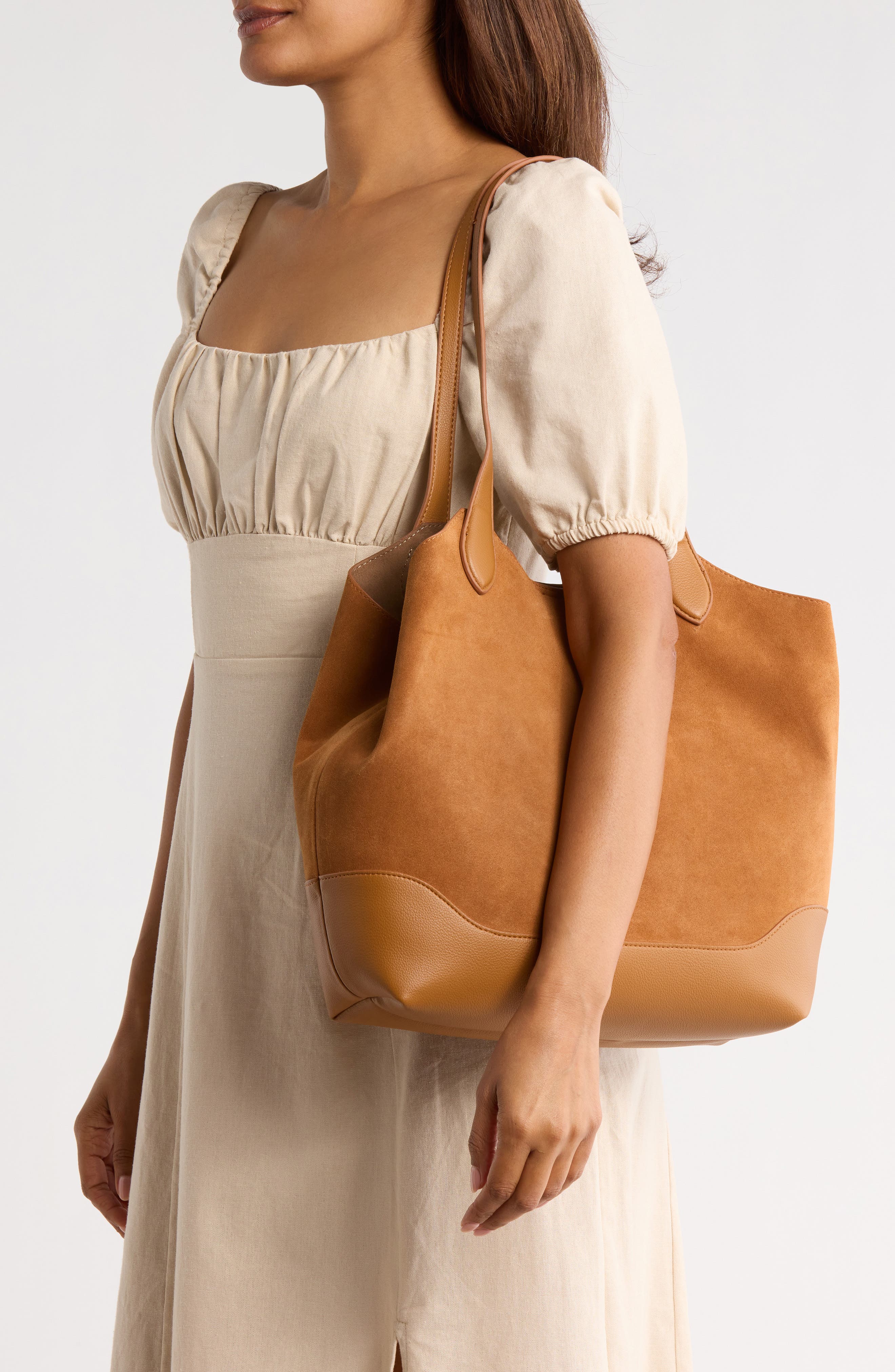 Sam Edelman James Large Tote Bag, Alternate, color, French Mustard