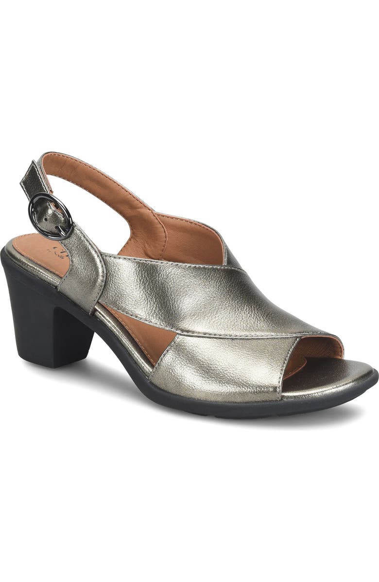 EUROSOFT Kylie Slingback Sandal, Main, color, Pewter