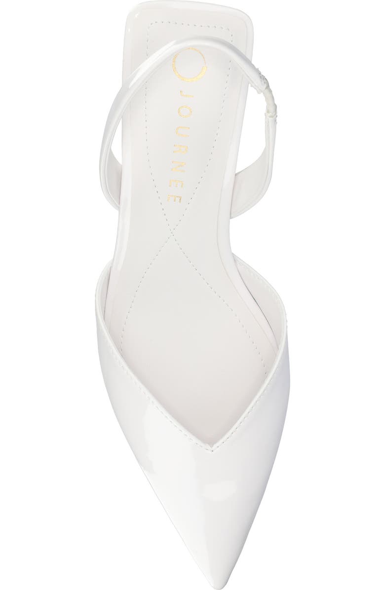 Journee Collection Fallon Slingback Pump, Alternate, color, White