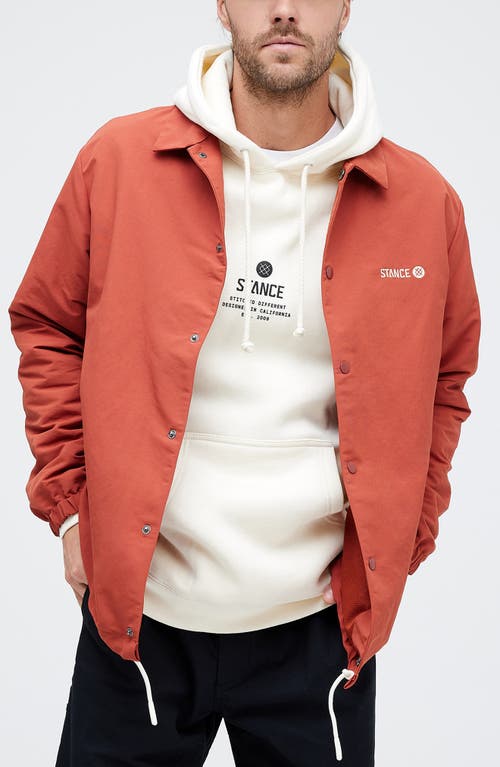 Stance Coaches Jacket in Rust 