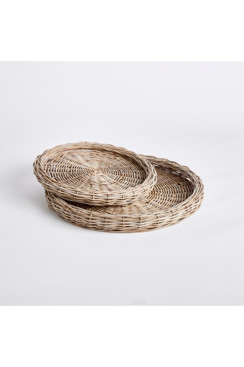 Jules Round Trays St/2, Alternate, color, Brown