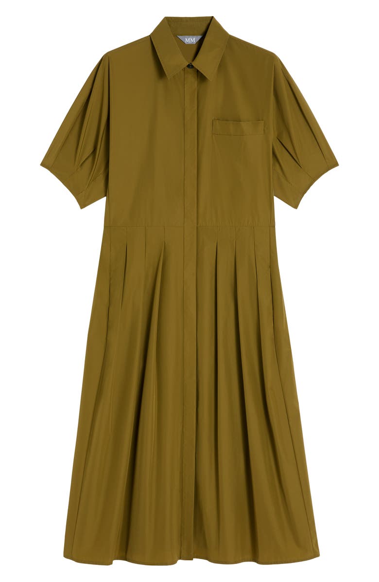 MM by Max Mara Cadmio Midi Shirtdress, Alternate, color, Olive Green