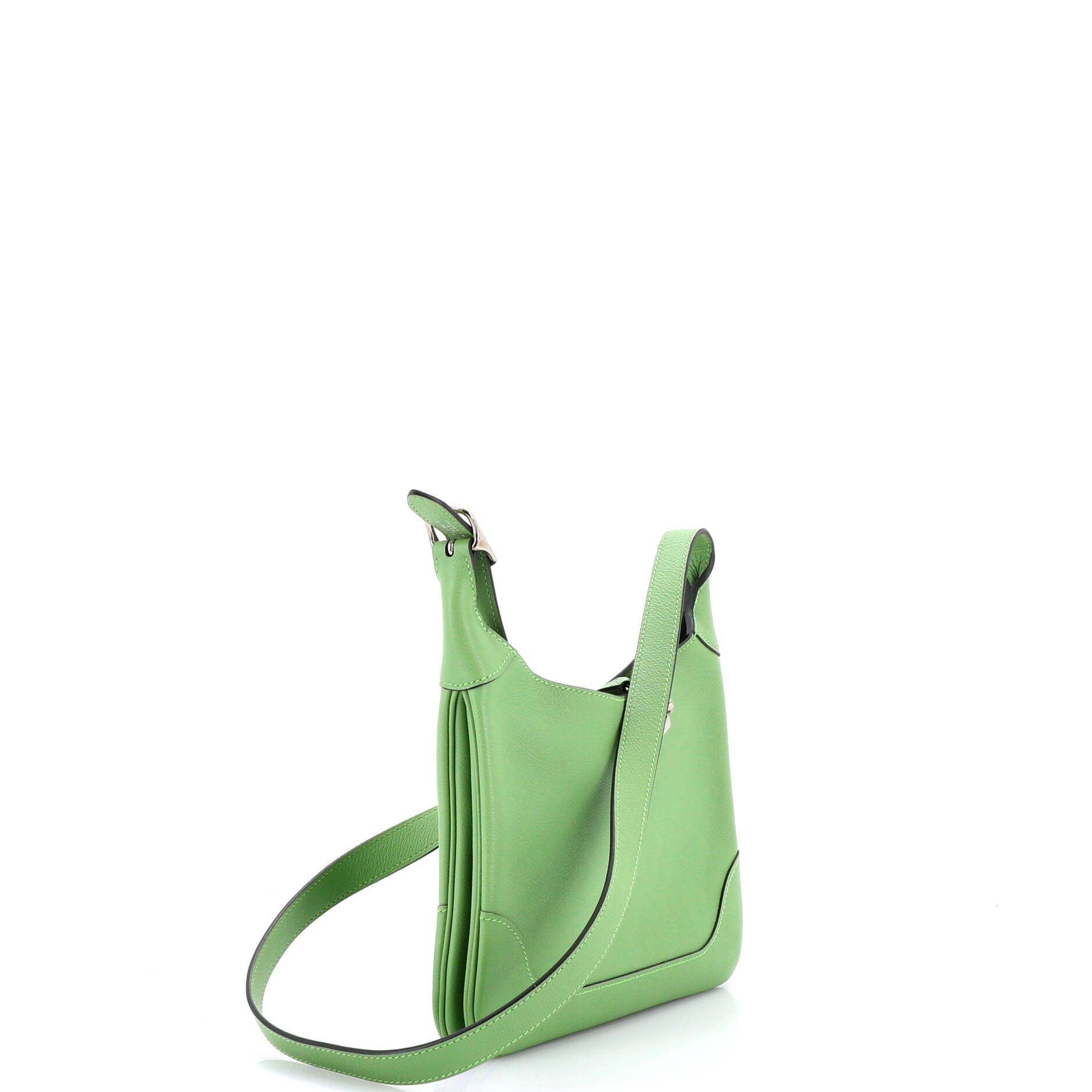 Pre-Owned Hermes Trim Duo Bag Evercolor 24, Alternate, color, Vert Criquet