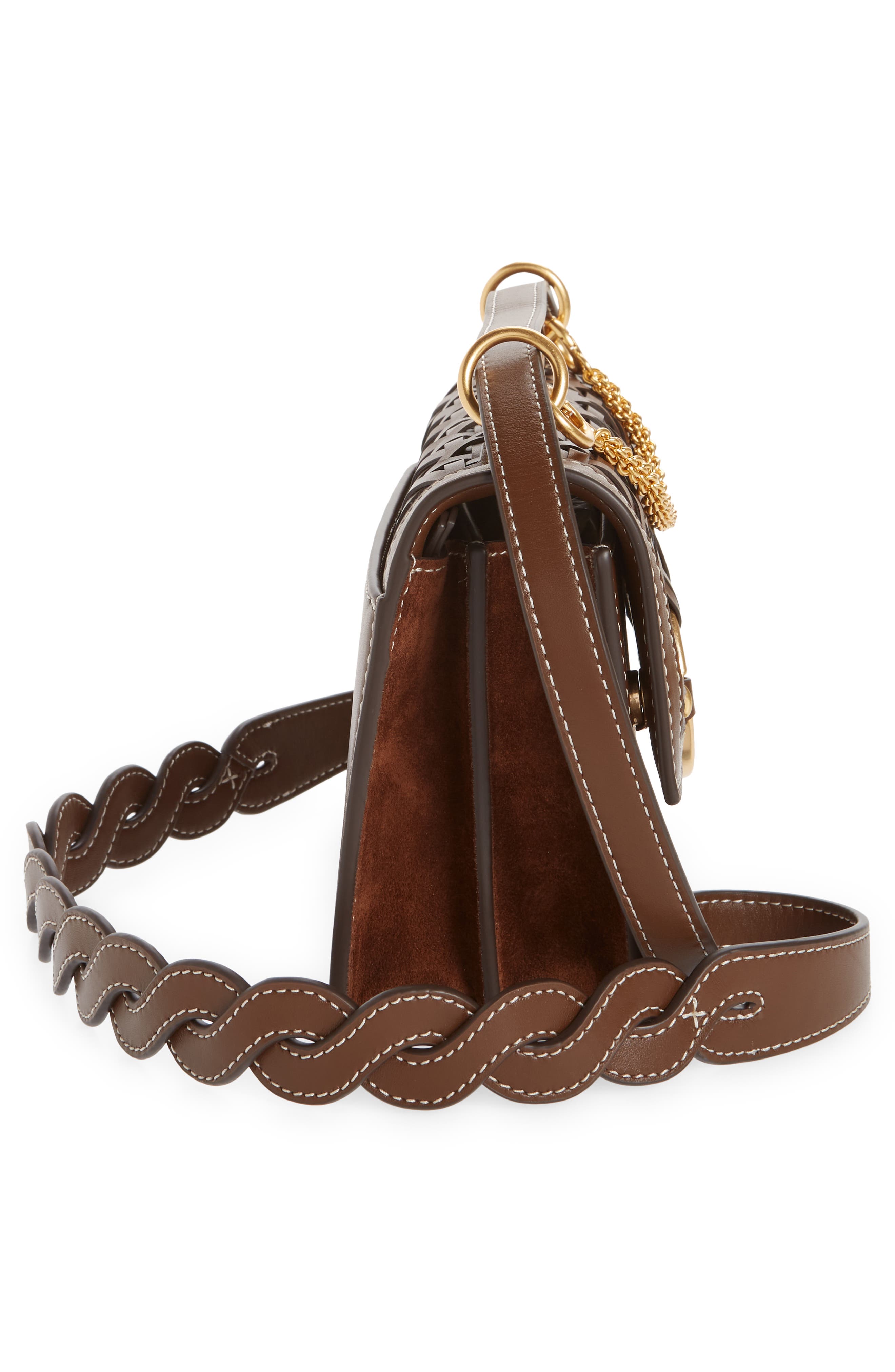 Miller Basketweave Leather Shoulder Bag, Alternate, color, STAR ANISE