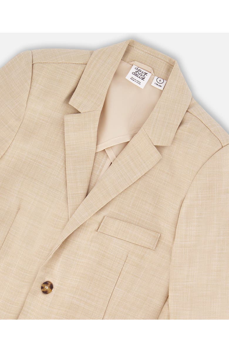 Deux par Deux Little Boy's Two Button Blazer Light Taupe, Alternate, color, Light Taupe