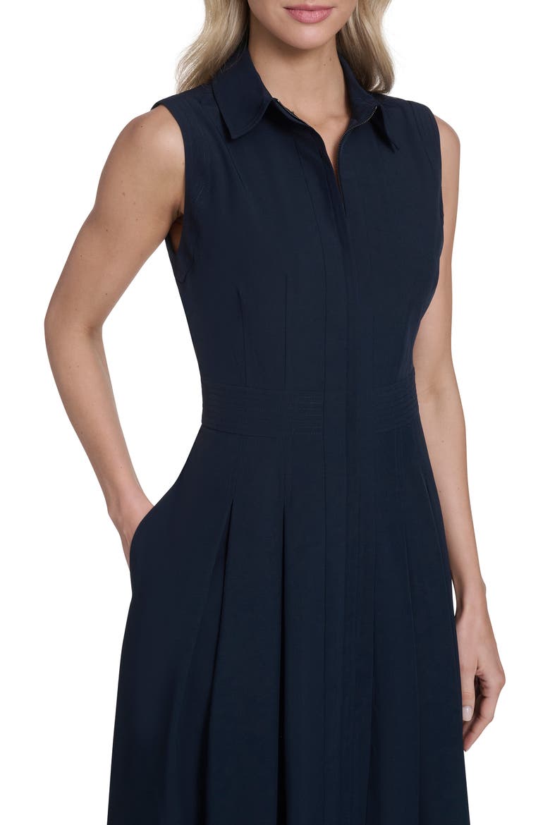 Commuter Sleeveless Shirtdress, Alternate, color, INDIGO