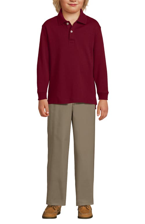 LANDS' END LANDS' END SCHOOL UNIFORM KIDS LONG SLEEVE INTERLOCK POLO SHIRT 