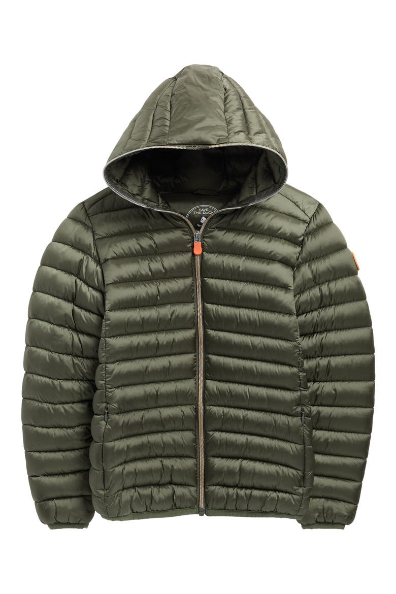 Kids' Dony Hooded Puffer Jacket, Main, color, LAND GREEN