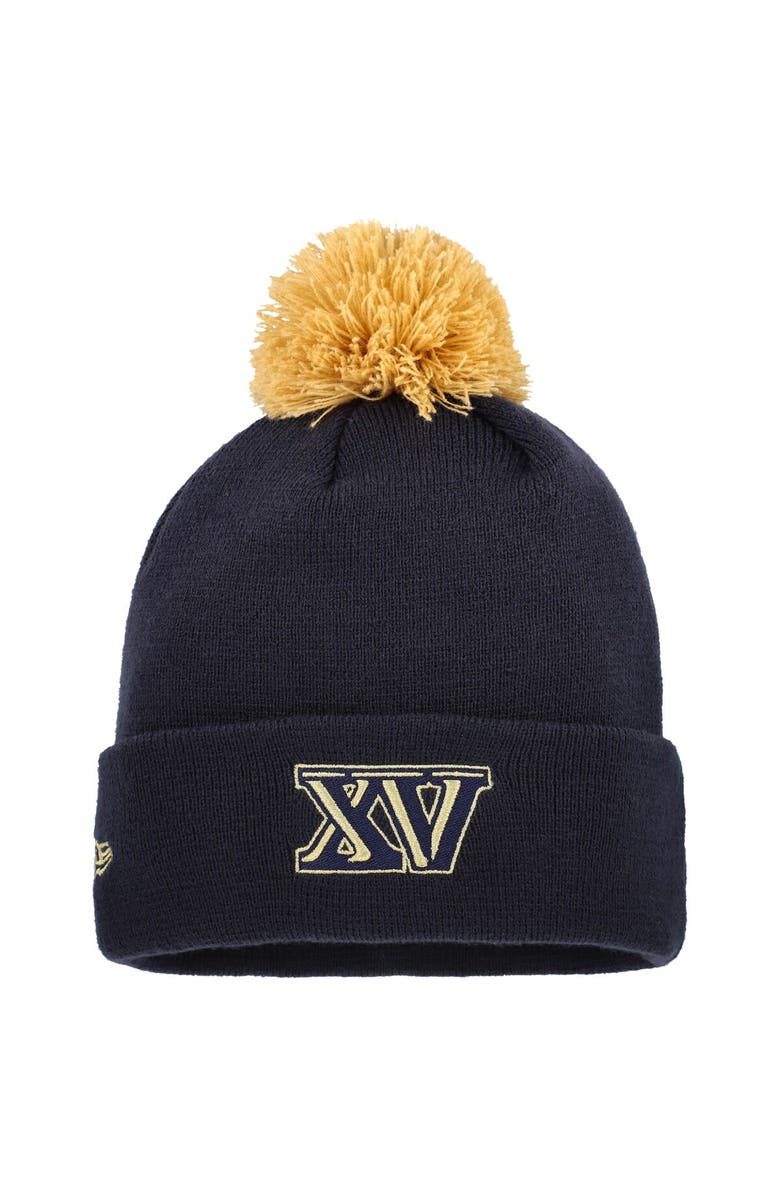 New Era Men's New Era Navy Philadelphia Union Anniversary Cuffed Knit Hat with Pom, Alternate, color,