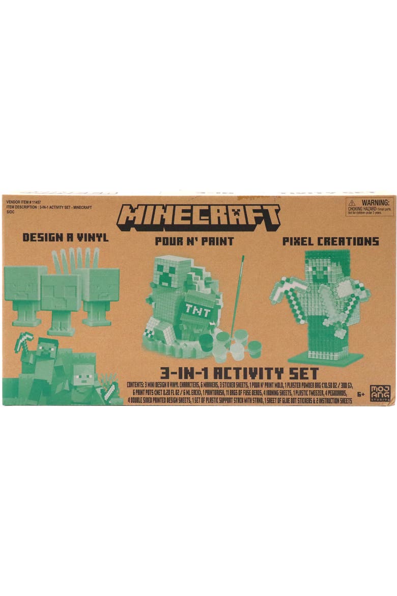 3 In 1 Activity Set, Minecraft Craft Kit, 3 DIY Creations, Kids 6+, Alternate, color, Multicolored