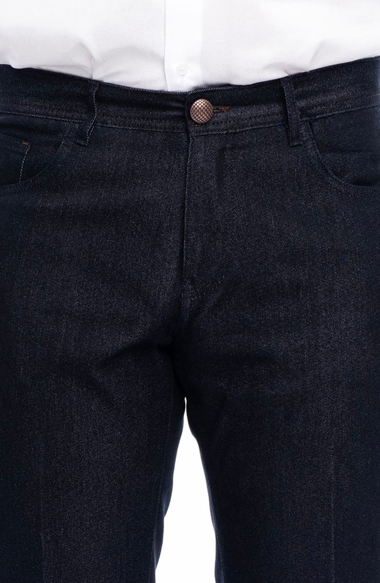 VELLAPAIS Stretch Cotton-Blend Long Casual Pants, Alternate, color, Black