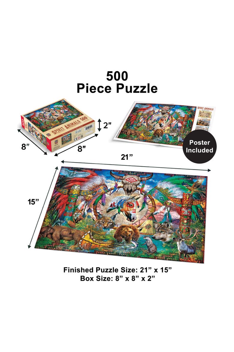 Spirit Animals 500 Piece Jigsaw Puzzle, Alternate, color, Multicolor