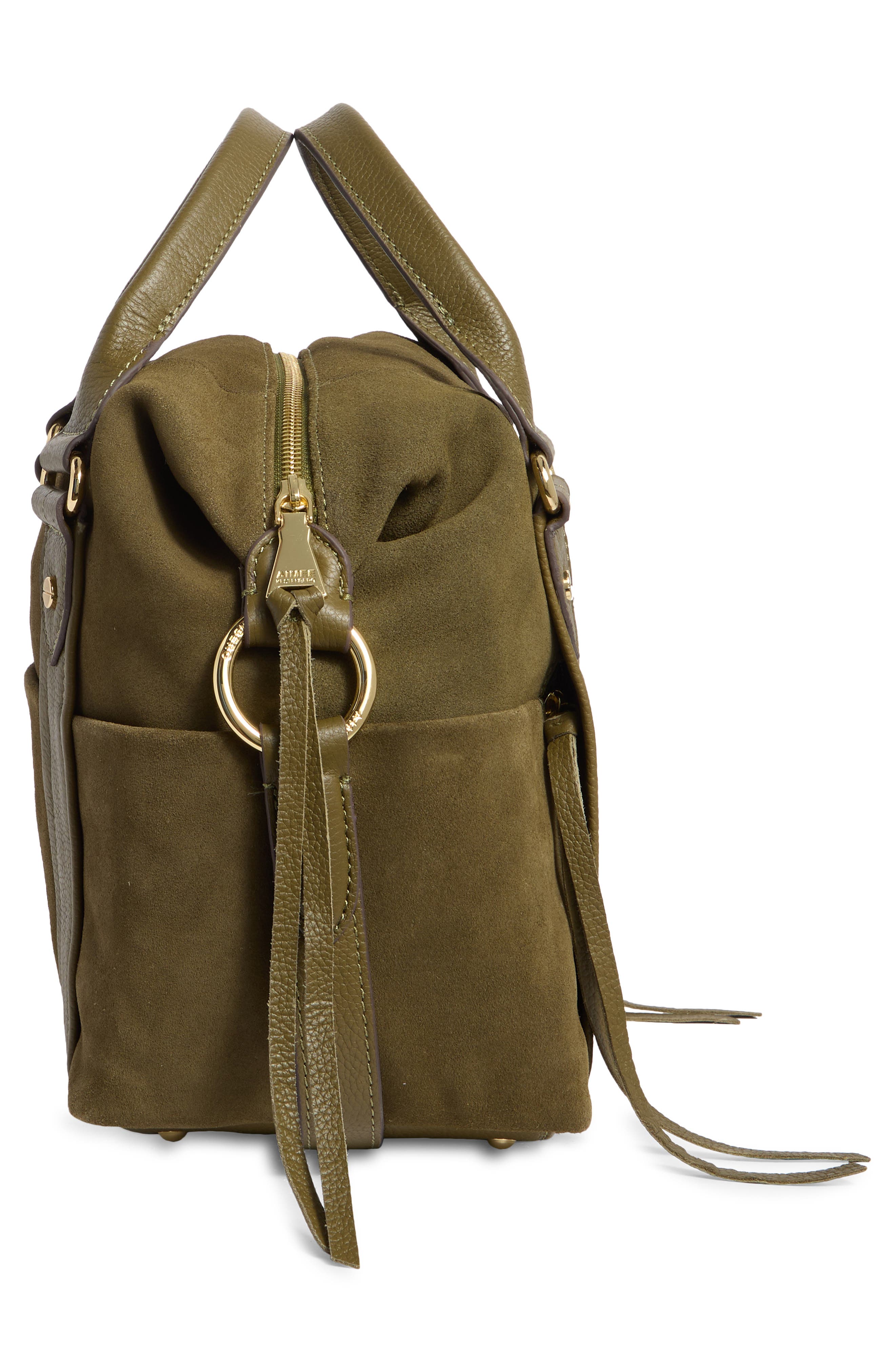 AIMEE Sierra Satchel Bag, Alternate, color, Kelp Suede