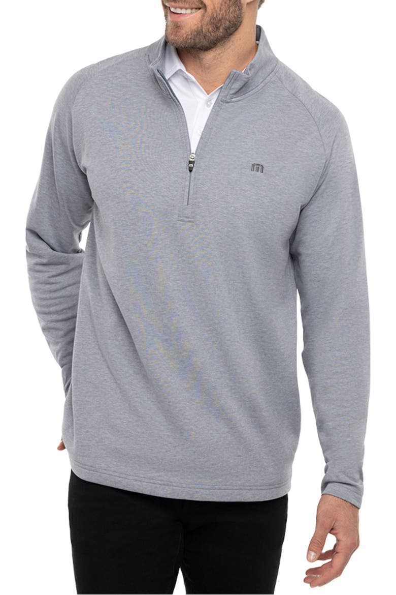 Upgraded Half Zip Pullover, Main, color, HEATHER GREY