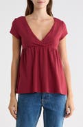 Madden Girl Surplice Babydoll Top