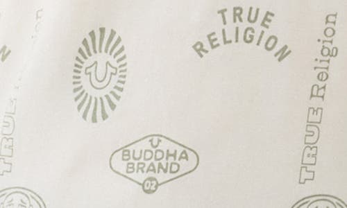 True Religion Scattered Print Cotton T-shirt In White