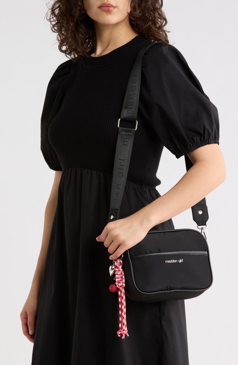 Madden Girl Camera Crossbody Bag, Alternate, color, Black