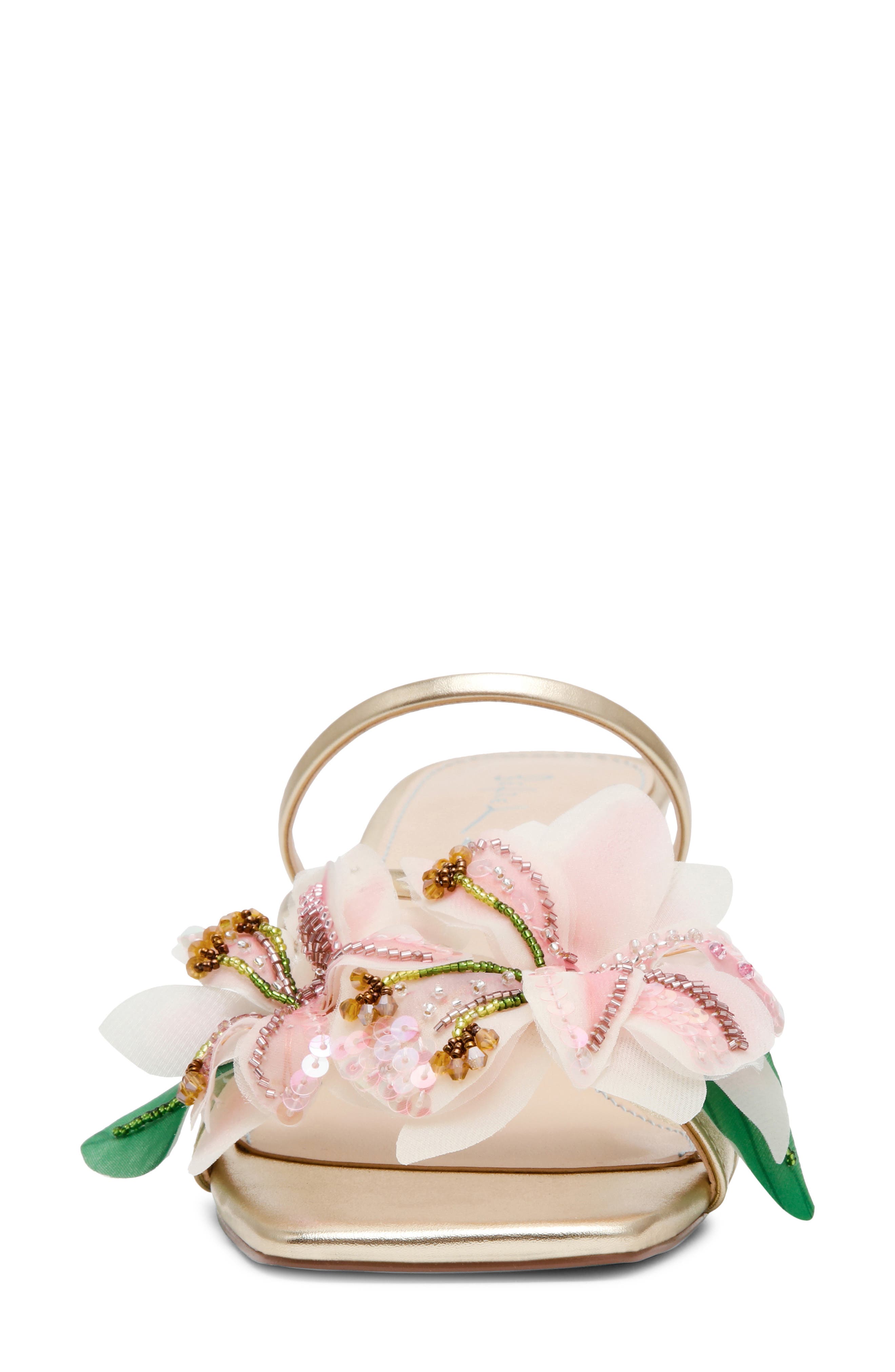 Wells Beaded Flower Sandal, Alternate, color, LIGHT GOLD