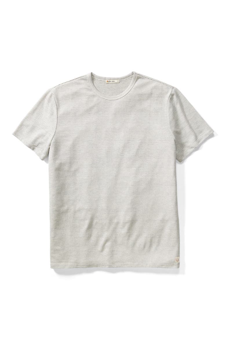 Signature Jacquard Stripe T-Shirt, Alternate, color, WHITECAP/ NAVY