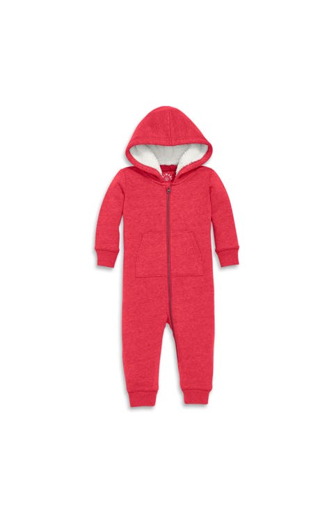 Baby Teddy Fleece-Lined Zip Romper