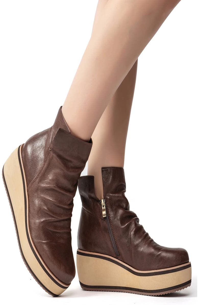 ANTELOPE Flora Platform Wedge Bootie, Alternate, color,