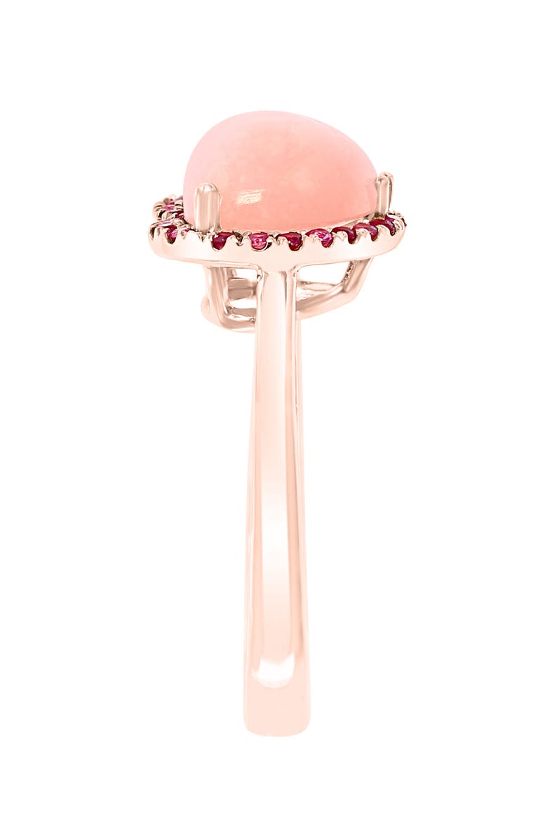 14K Rose Gold Blush Romance Heart Ring, Alternate, color, Pink