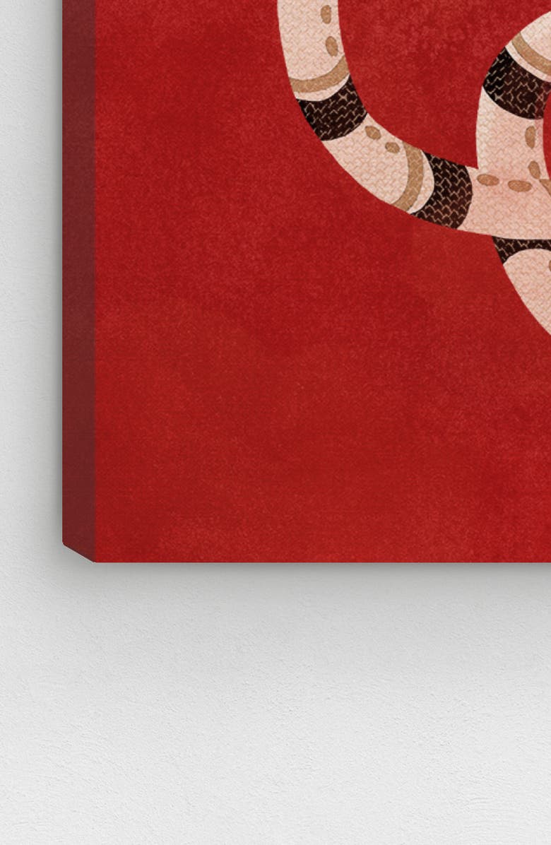 Oliver Gal Crimson Snake Canvas Wall Art, Alternate, color, 