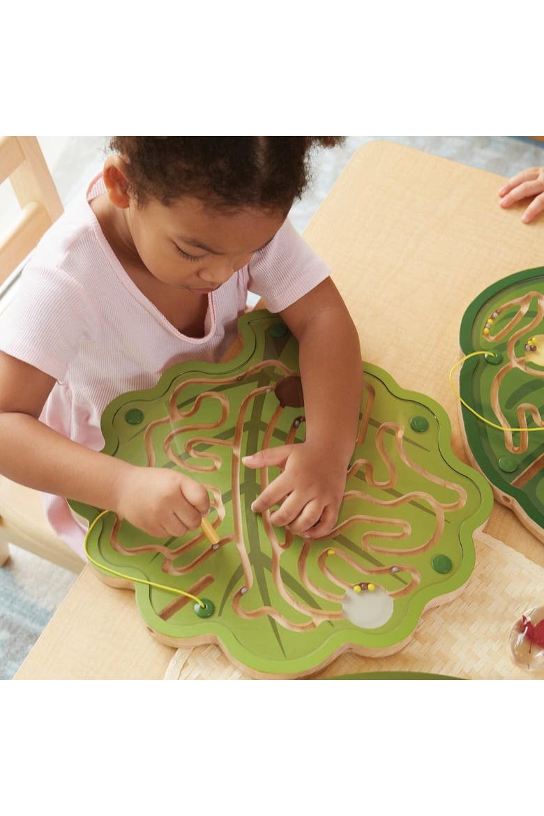 Nature's Paths Magnetic Leaf Mazes - Set of 3, Alternate, color, Green