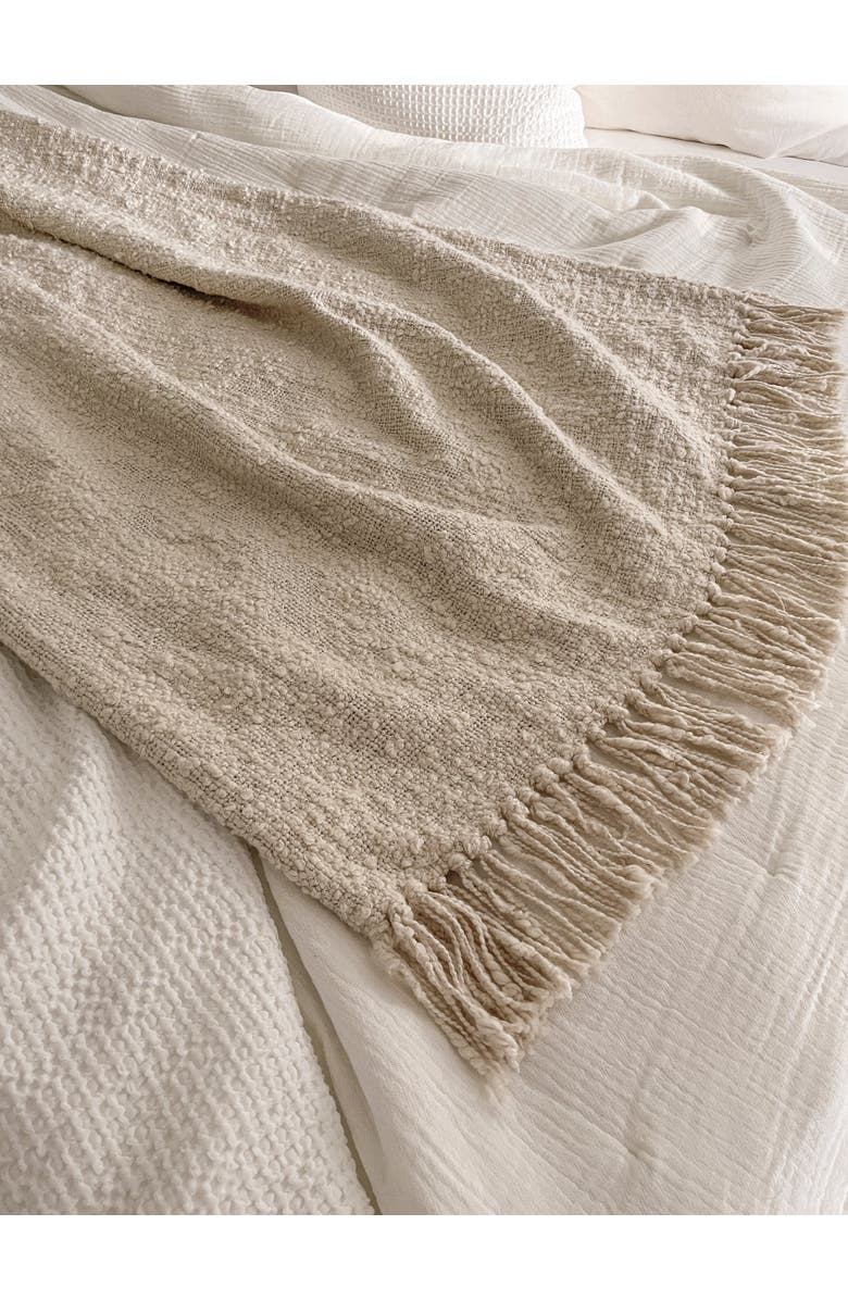 Anaya Cozy Cotton Boucle Fringe Throw, Alternate, color, 