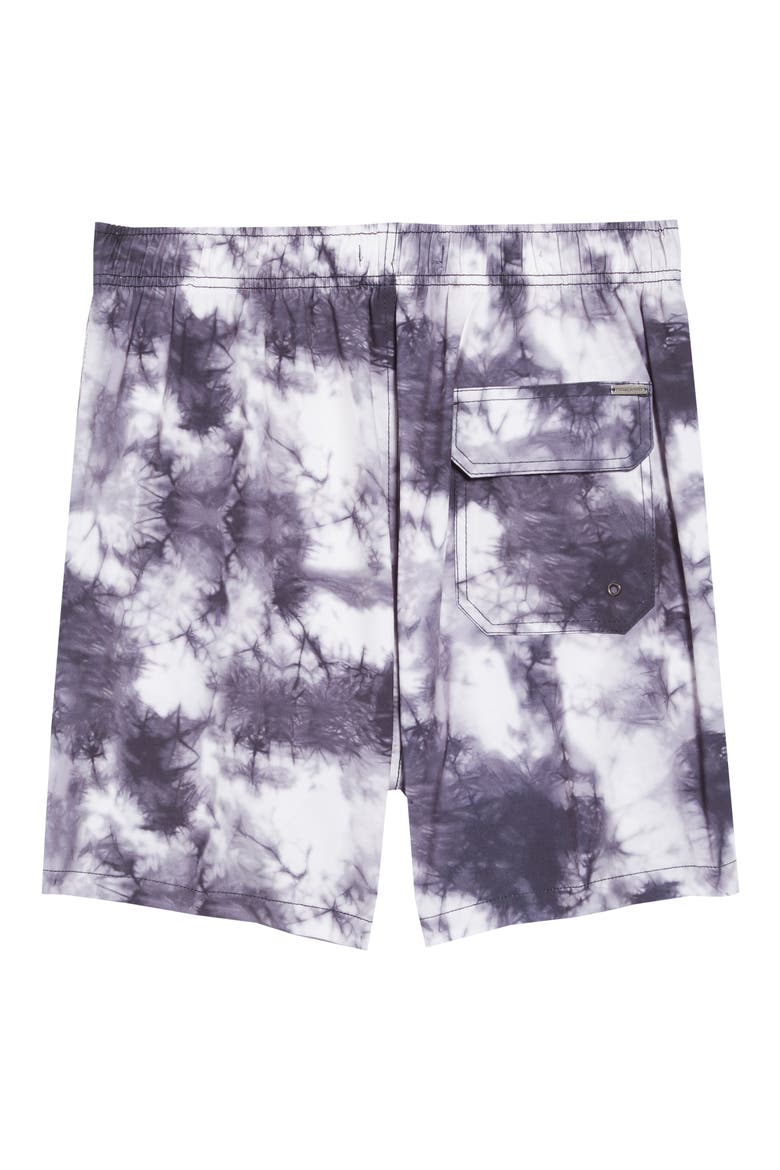 Tie Dye Swim Trunks, Alternate, color, GREY