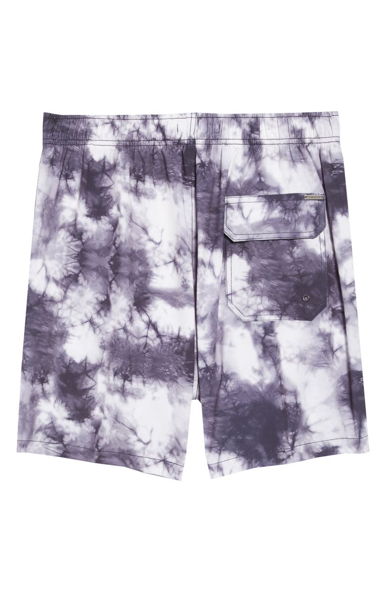 Vintage Summer Tie Dye Swim Trunks, Alternate, color, 
