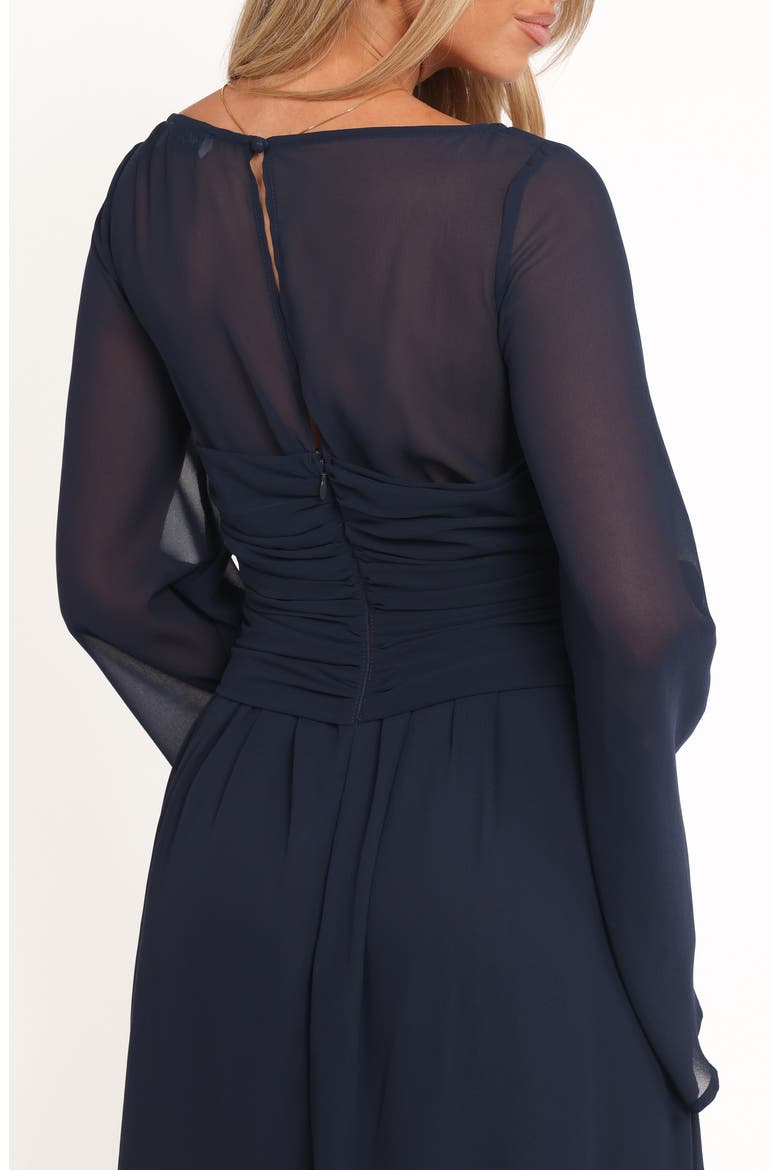 Samara Long Sleeve Maxi Dress, Alternate, color, NAVY