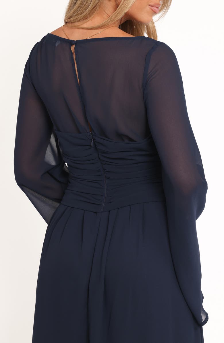 Petal & Pup Samara Long Sleeve Maxi Dress, Alternate, color, Navy