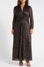 Anne Klein Twist Front Maxi Dress