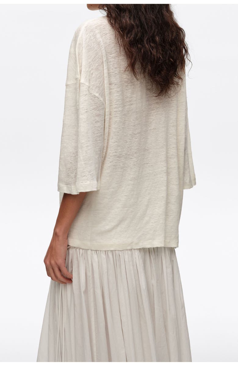 Bimba y Lola Faded Linen Bimba Cala Logo T-Shirt, Alternate, color, Ivory