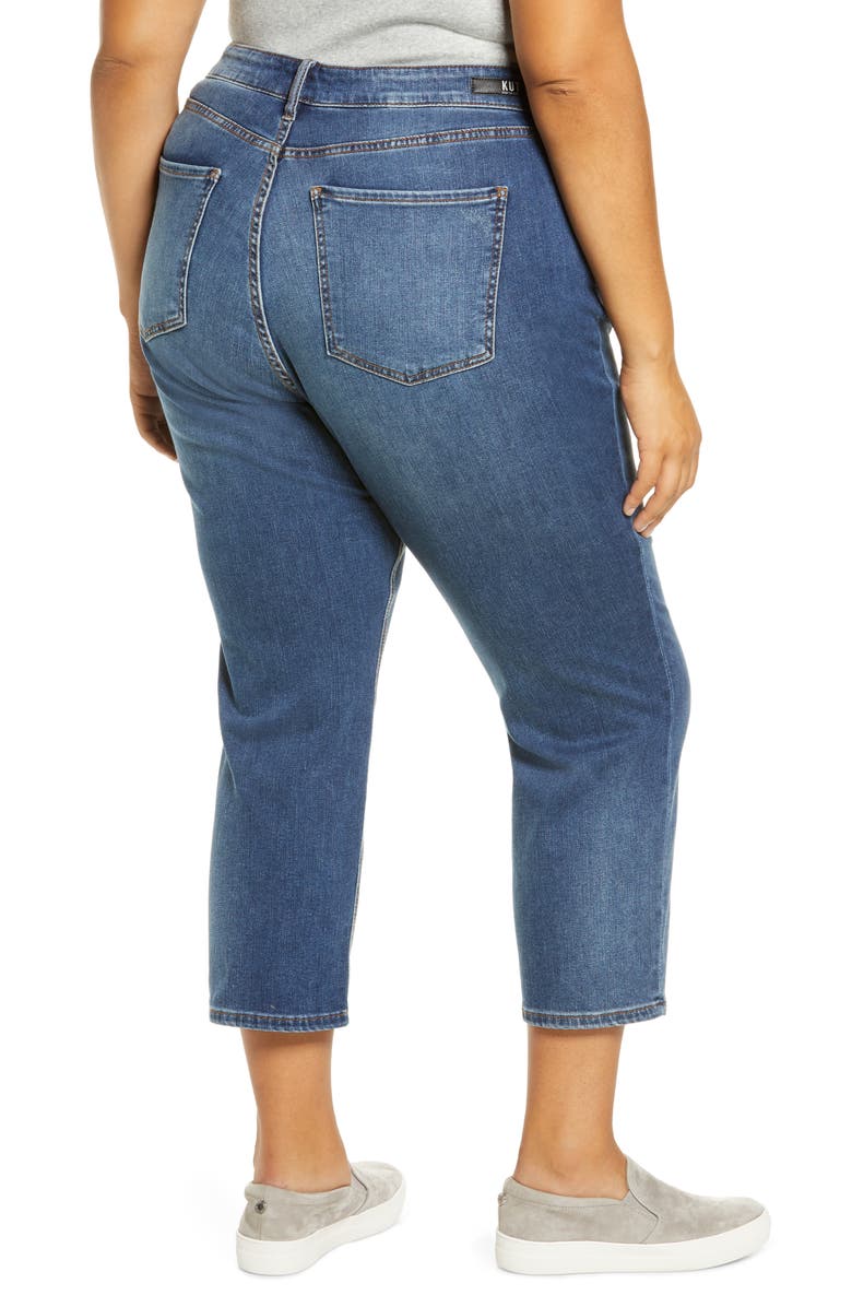 KUT from the Kloth Elizabeth High Waist Straight Leg Crop Jeans, Alternate, color,