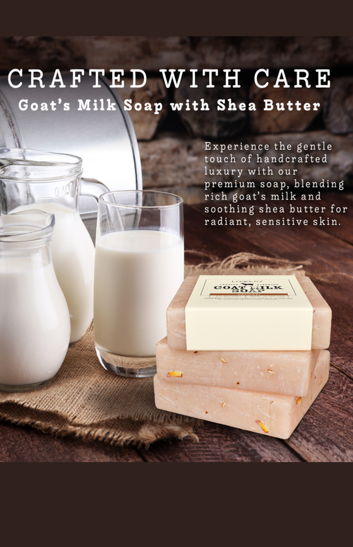 Lovery Pack Of 3 Oatmeal Scented Handmade Goat Milk Soap Bars In White