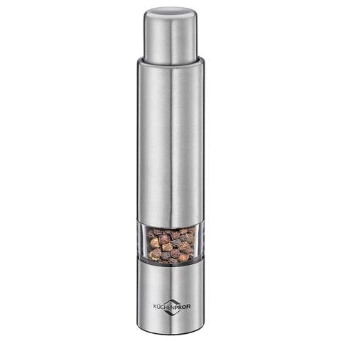 Pepper Push Mill Grinder, Stainless 
Acrylic