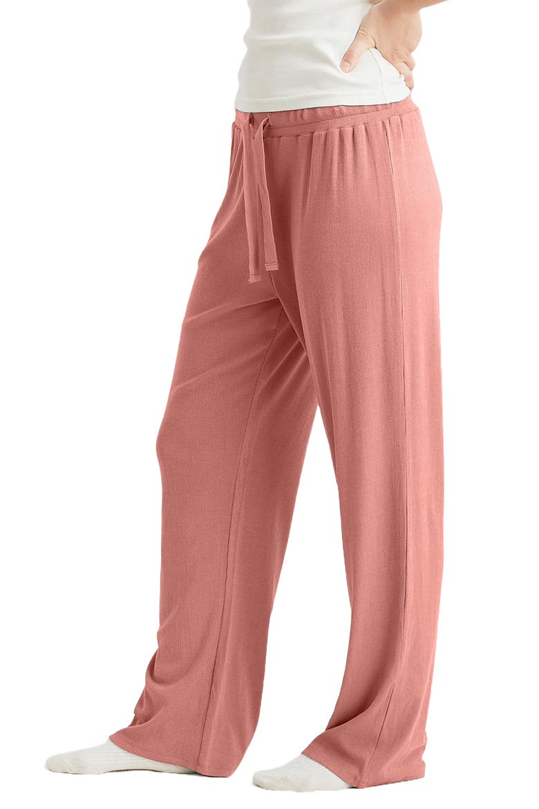 Luxe Rib Pajama Pants, Alternate, color, SOFT CINNAMON