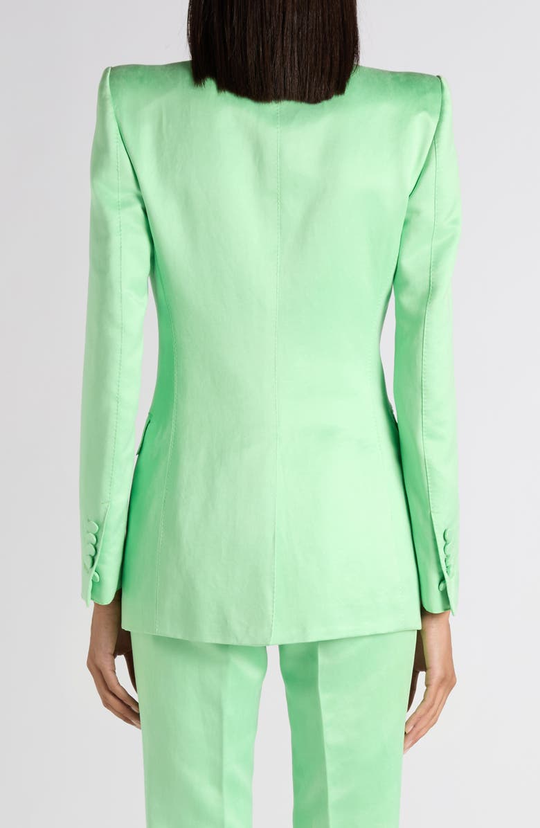 TOM FORD One-Button Duchesse Satin Blazer, Alternate, color, Summer Green