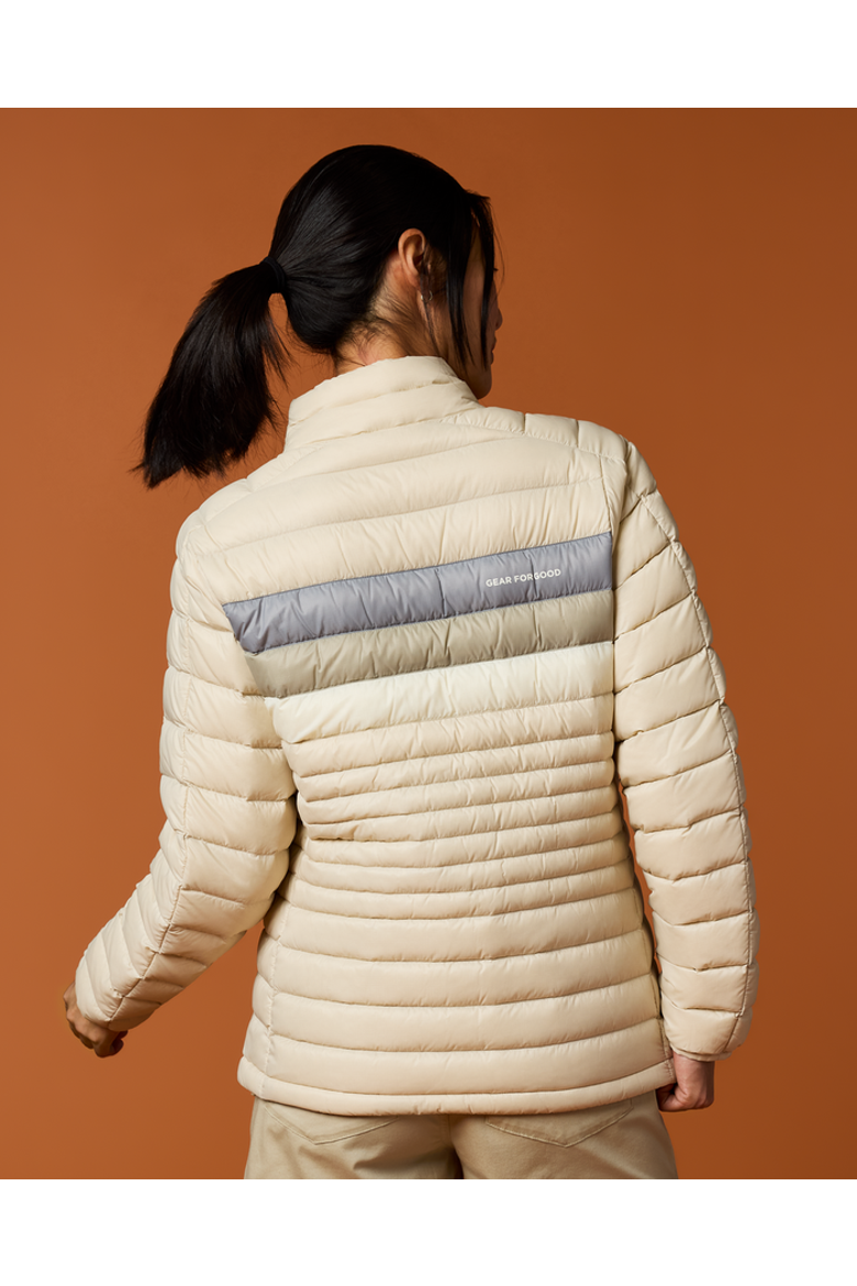 Fuego Down Jacket - Women's, Alternate, color, Cream Stripes