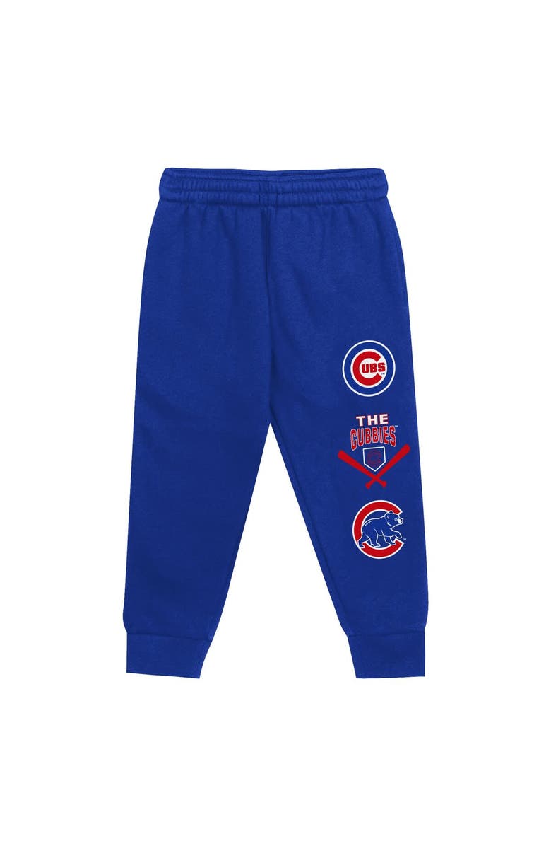 Outerstuff Toddler Heather Gray/Royal Chicago Cubs Wind Up Pullover Hoodie and Sweatpants Set, Alternate, color, 