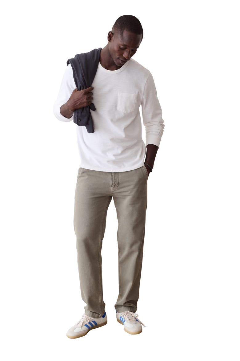 Luxe Slub Long Sleeve Pocket T-Shirt, Alternate, color, WHITE
