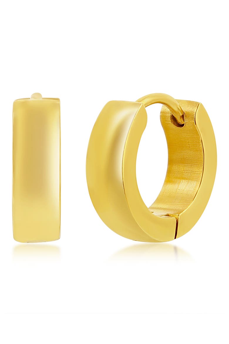 13mm Huggie Hoop Earrings, Main, color, GOLD