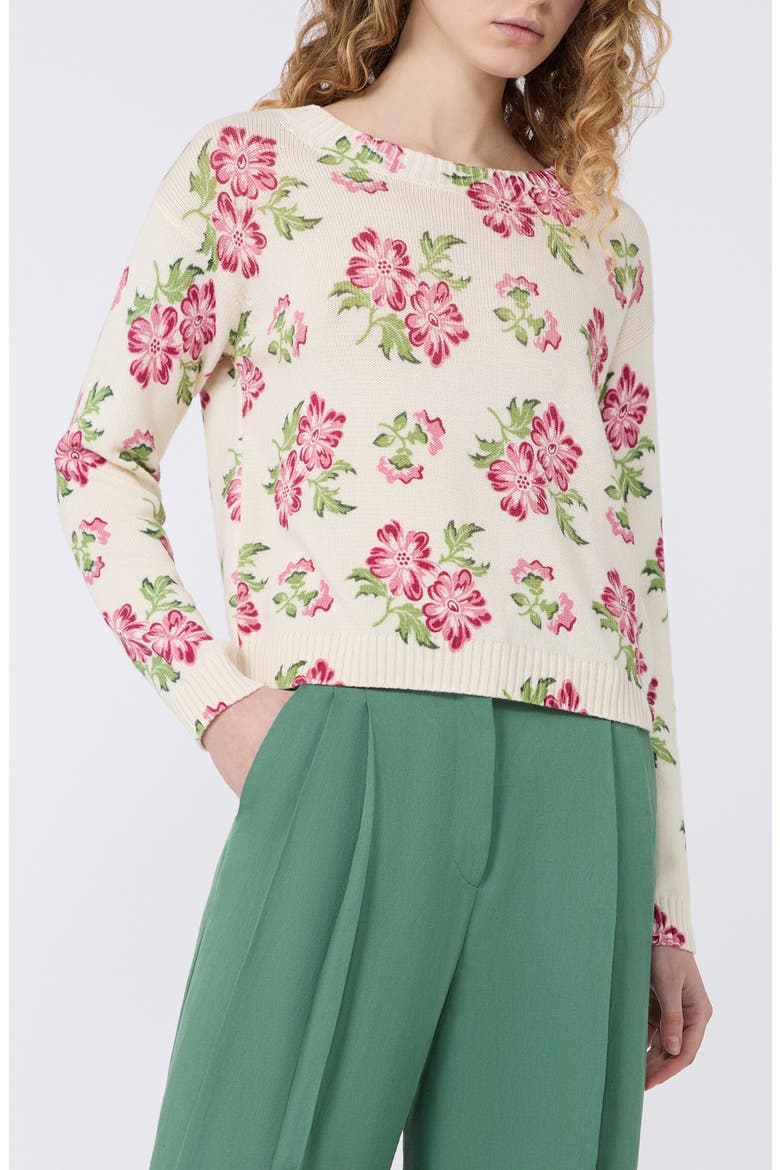 Floral Sweater, Main, color, ECRU